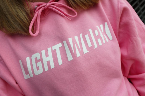 pink lightwork hoodie