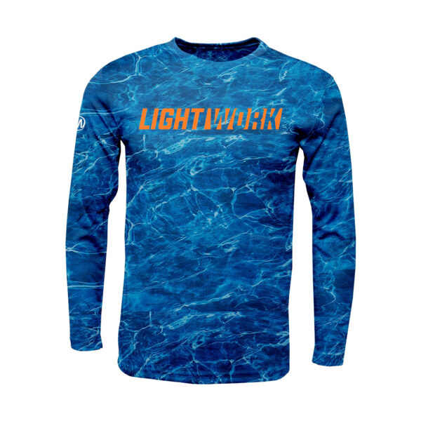 “Waves” Performance Long Sleeve – Blue – LIGHTWORK